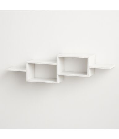 Półka prostokątna podwójna z półkami po bokach