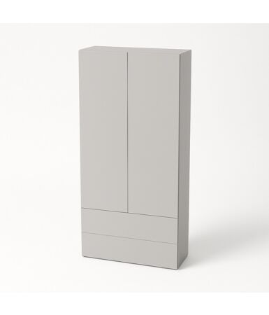 Dwudzielna szafa z szufladami (na wieszaki, z półkami)