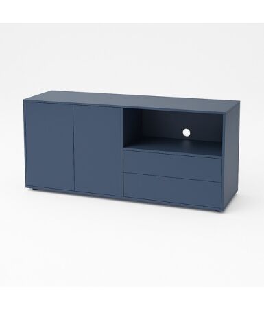 Szafka RTV stojąca: drzwi, szuflady z górną przestrzenią